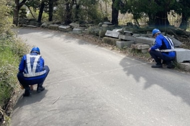 特殊車両通行の幅員調査