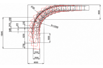 軌跡図・積載図・荷重分布表の作成